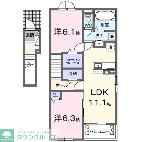 我孫子市中峠のアパートの間取り