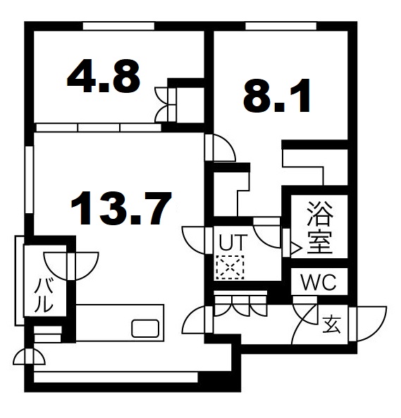 COMSAP新札幌　IIの間取り