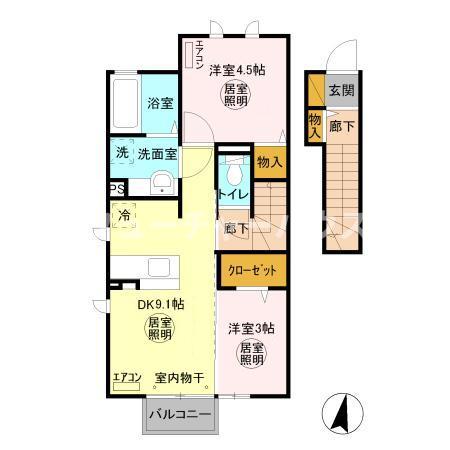 大黒屋　十参番館の間取り