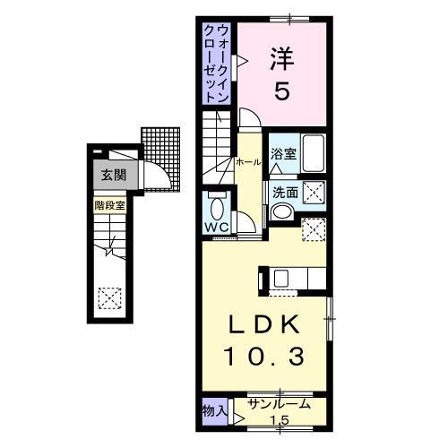 ［大東建託］プラシード（長苗代）の間取り