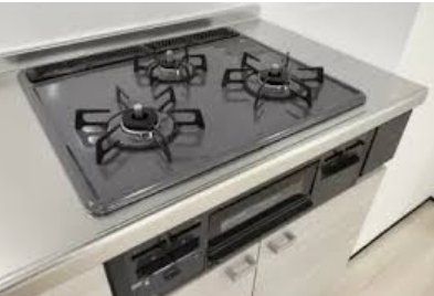 キッチン　ガスコンロ3口です