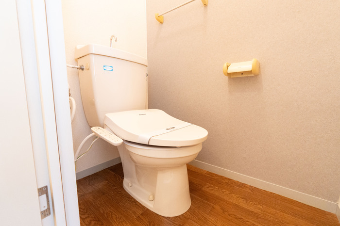 トイレ　落ち着いた色調のトイレです