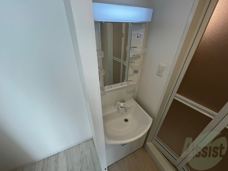 洗面設備　シャンプードレッサー。身支度はここでばっちりですね。