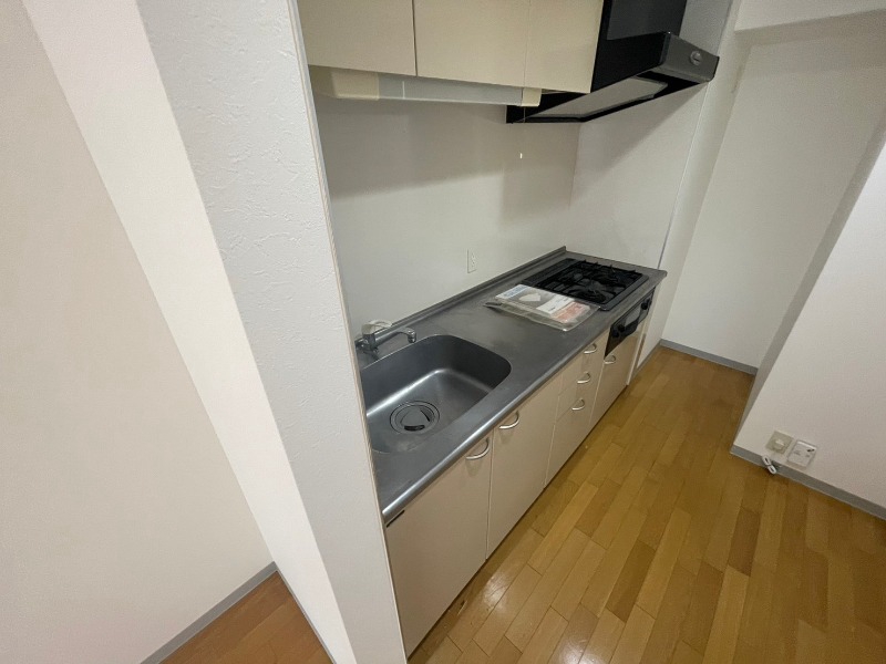 キッチン　キッチンはシックなデザインでした。洗い場も大きい。
