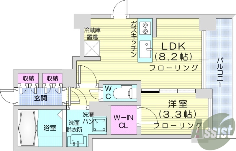 グランカーサ仙台晩翠通の間取り写真