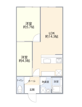 三陽マンションの間取り写真