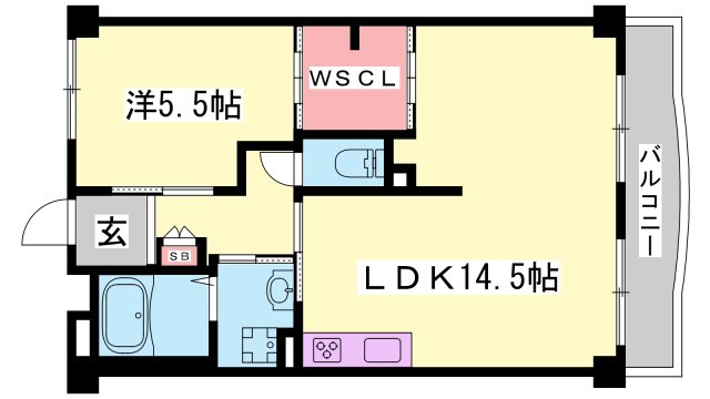 シャトー日東Aの間取り写真