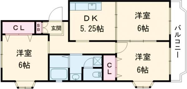 ＪＲ仙山線 愛子駅 徒歩8分 2階建 築24年の間取り写真
