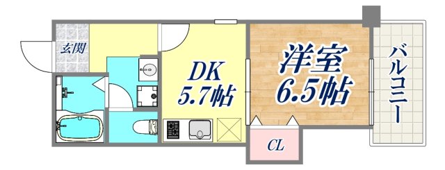 サンクラッソ湊川公園駅前の間取り写真