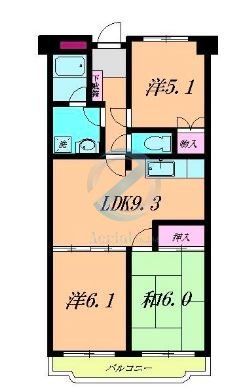 東京メトロ東西線 行徳駅 徒歩10分 6階建 築31年の間取り写真