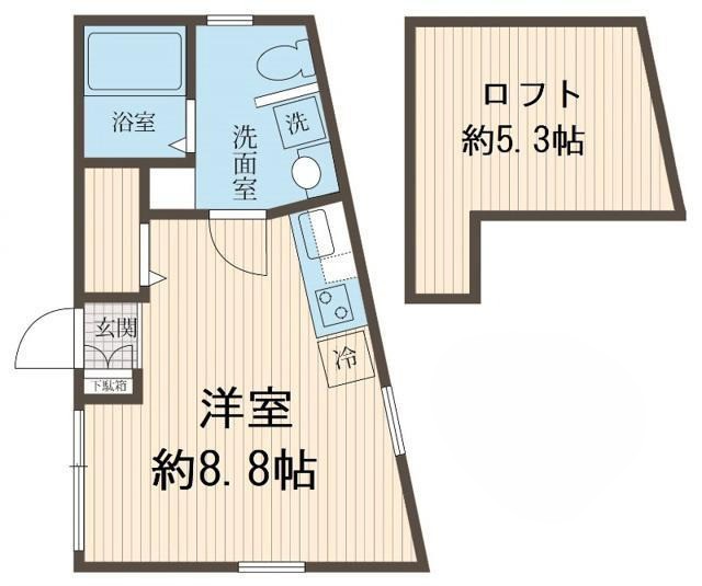 都営大江戸線 清澄白河駅 徒歩8分 5階建 築5年の間取り写真