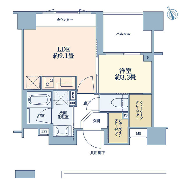 プラウド横浜反町公園の間取り写真