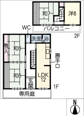 笠松町田代戸建の間取り写真