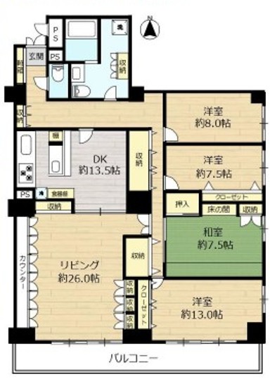 日商岩井音羽マンションの間取り写真