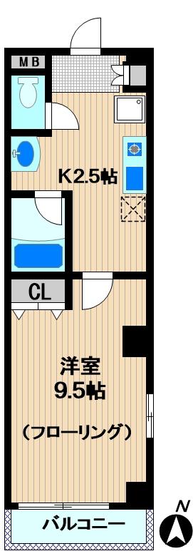 ＪＲ東海道本線 川崎駅 徒歩7分 8階建 築22年の間取り写真