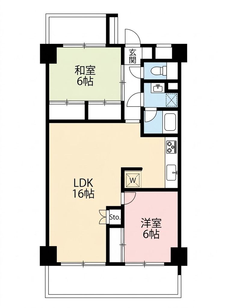 ＪＲ総武線 千葉駅 徒歩8分 13階建 築29年の間取り写真