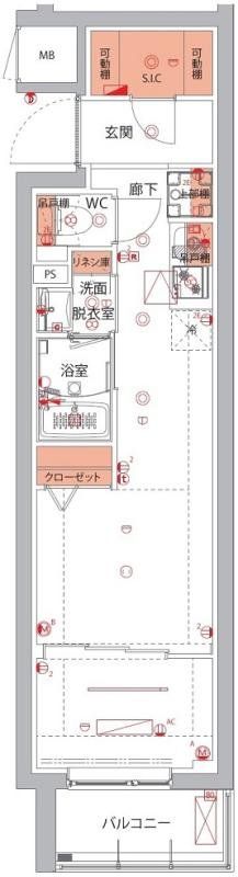 ハーモニーレジデンスパレスフロントの間取り写真