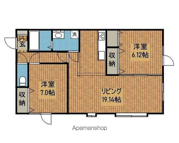 ＪＲ函館本線 高砂駅 徒歩40分 2階建 築8年の間取り写真