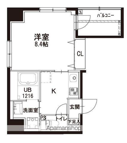 京成千葉線 千葉中央駅 徒歩3分 13階建 築9年の間取り写真