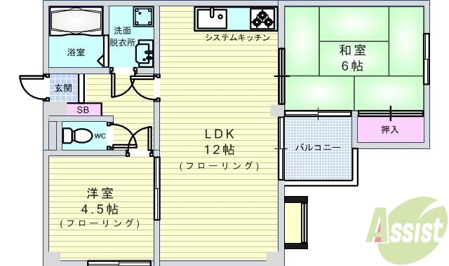 ヴェール曽根の間取り写真