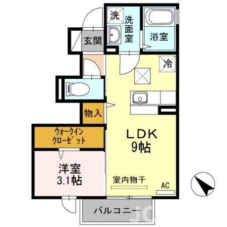 ロジュマン シュシュ Bの間取り