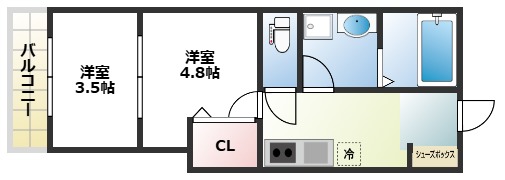 Gradito神崎川の間取り