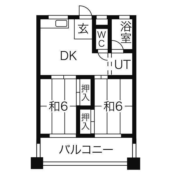 コーポ香流橋の間取り