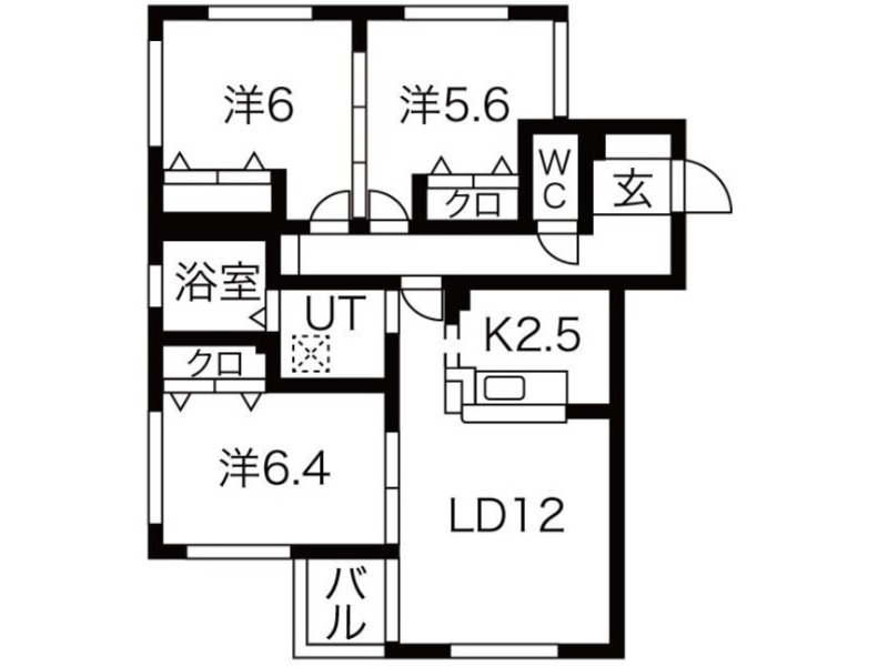 ライズ伏見の間取り