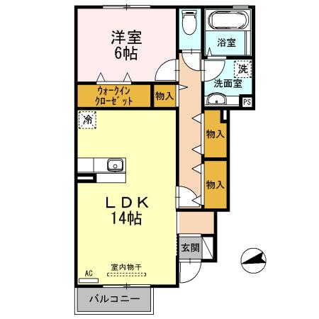D-room As　Aの間取り