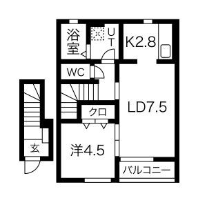 ポールスター A棟の間取り