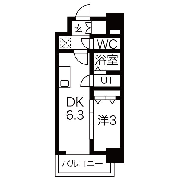 【メイクスWアート名駅南IIIの間取り】