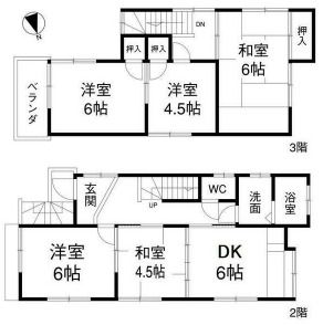 栗ヶ丘町戸建ての間取り