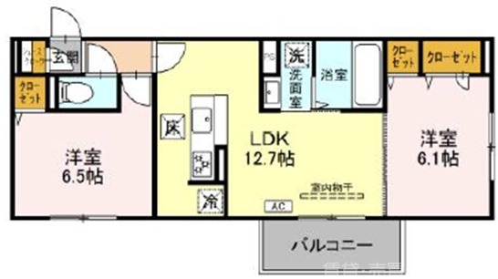 【D-ROOM一乗寺の間取り】