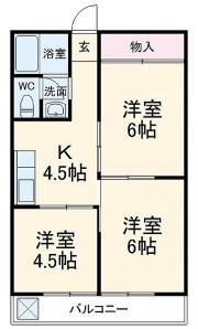 藤沢市鵠沼橘のマンションの間取り