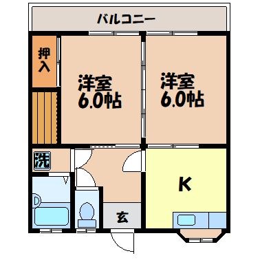 ハイツ原田（栄田町）の間取り