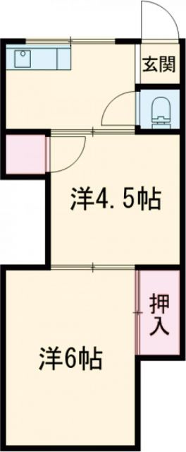 江戸川区船堀のアパートの間取り