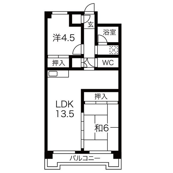 【アールイーステージ蟹江の間取り】