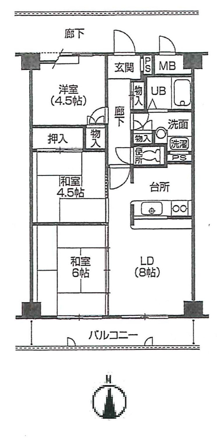 近鉄エルコート新大宮の間取り