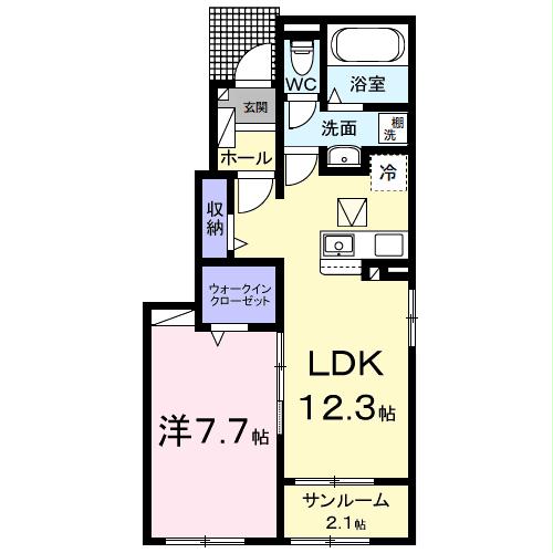 木更津市中里のアパートの間取り