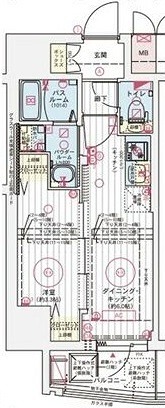 【豊中市本町のマンションの間取り】