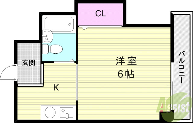 神戸市北区若葉台のマンションの間取り