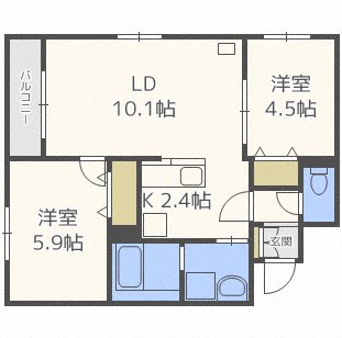 タカラヴェール発寒の間取り