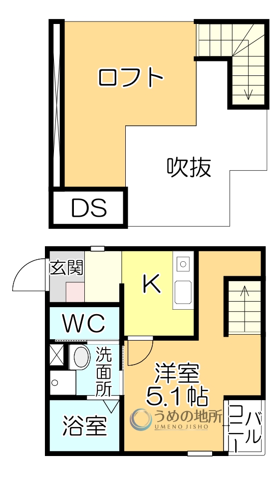 MAHORA　MAISON久留米大学前駅　壱番館の間取り