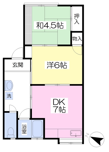 山口ハイツの間取り