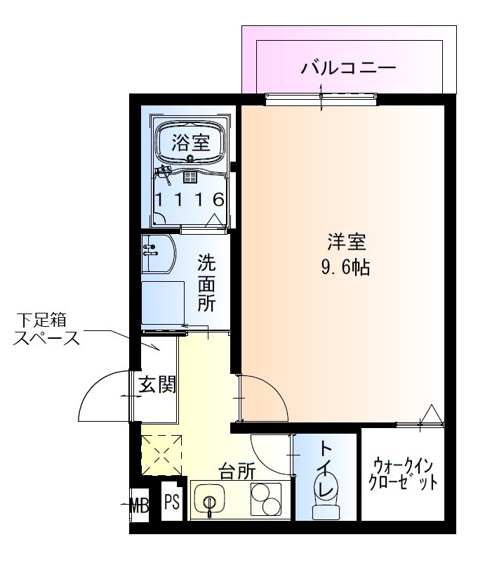 尼崎市東大物町のアパートの間取り