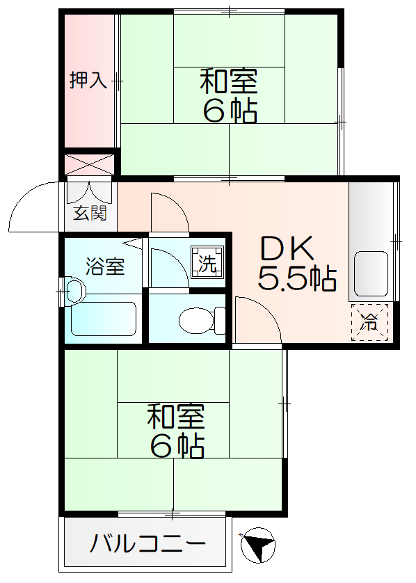 ヴィラ金森Ｂの間取り