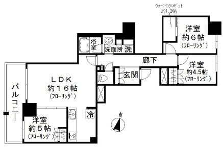 さいたま市大宮区桜木町のマンションの間取り