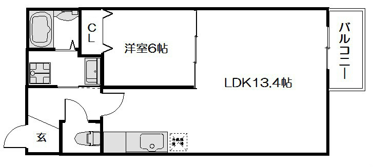 【京都市東山区豊浦町のアパートの間取り】