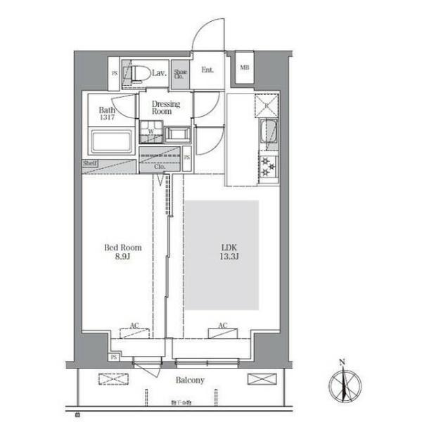 八王子市南町のマンションの間取り