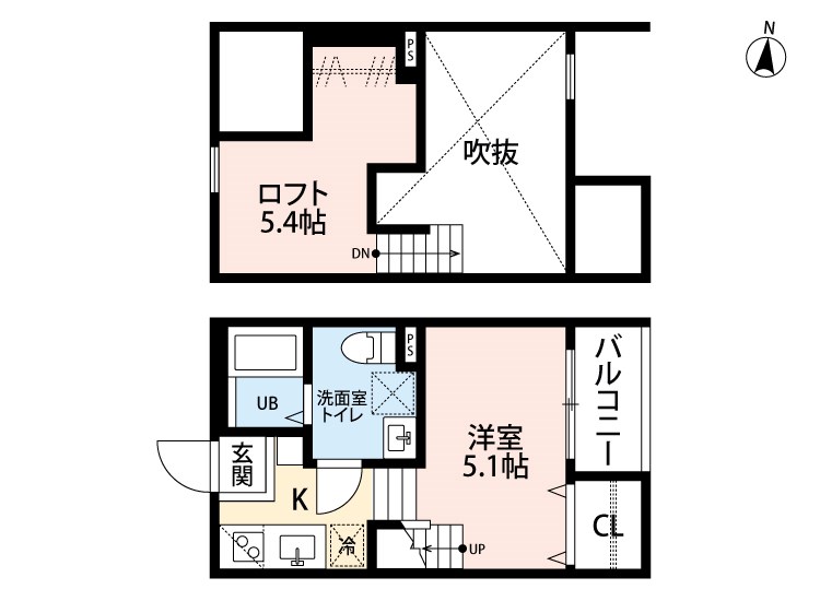 【名古屋市瑞穂区彌富通のアパートの間取り】